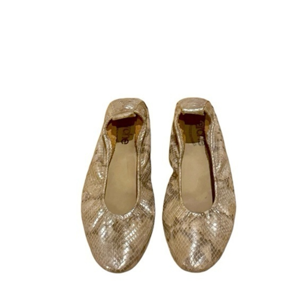 Arche Laius Vipera Sable Blush Embossed‎ Snake Reptile Print Ballet Flats 36